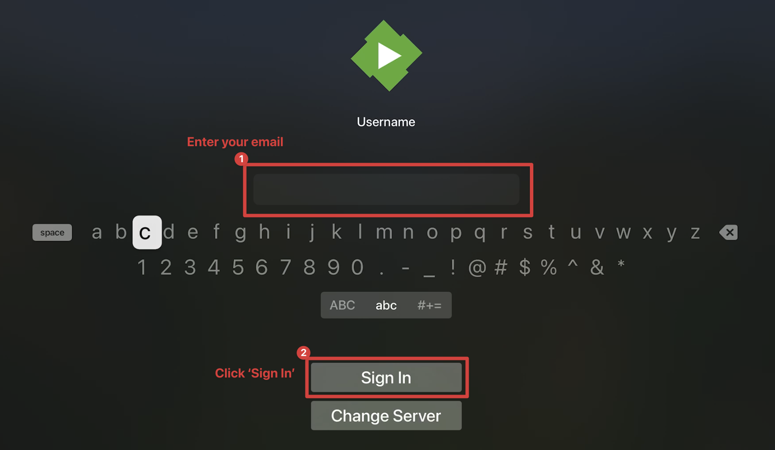 Emby Apple TV Setup Step 6